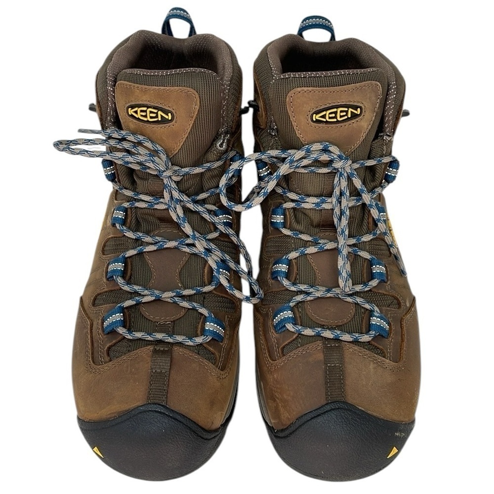 KEEN Men's Brown Leather Utility Hiking Boots Composite Toe Size 13EE Extra Wide